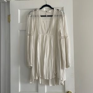 Free People White Tunic Small Flowy